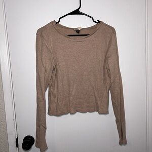 Universal Thread Women's Beige Long Sleeve Top